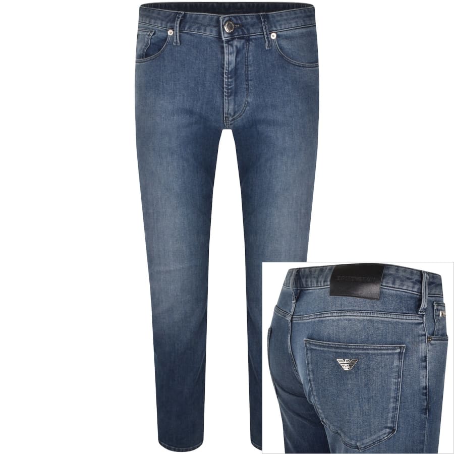 Emporio Armani J06 Slim Jeans Mid Wash Blue | Mainline Menswear us